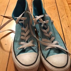 Blue High Top Converse